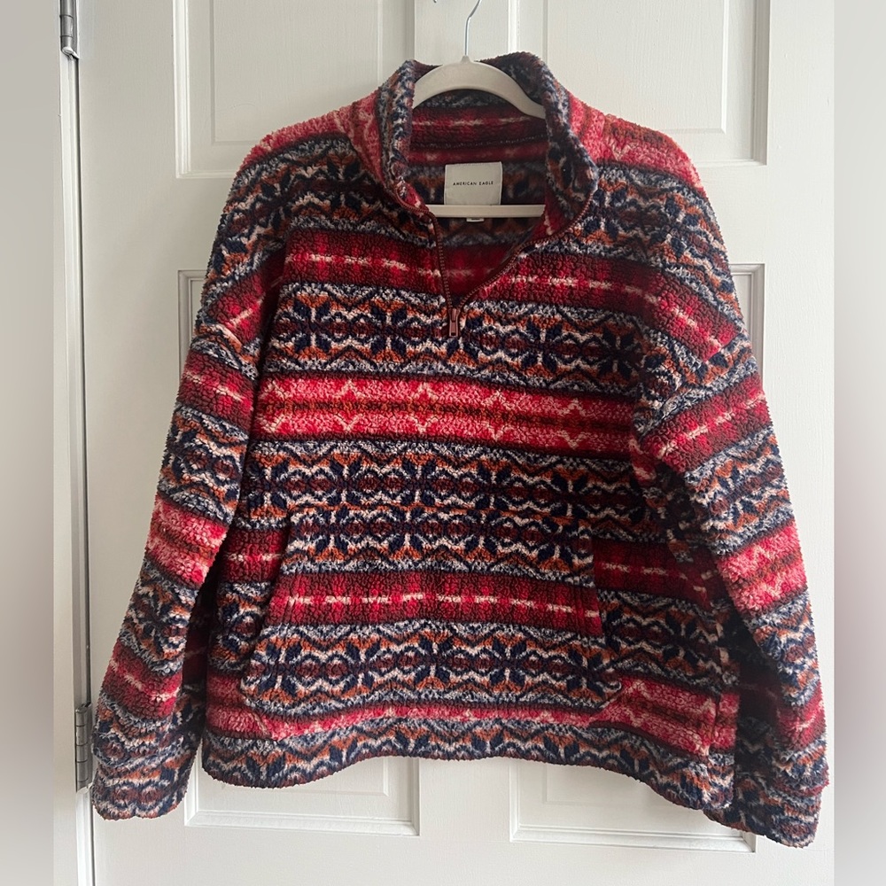American Eagle fleece quarter-zip